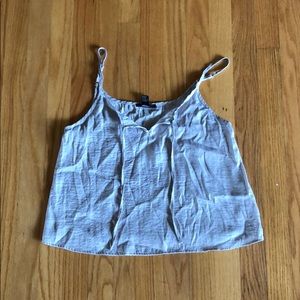 Tope spaghetti strap crop tank with front tie